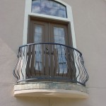 custom curved iron balcony