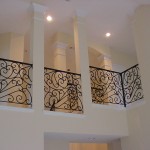 custom iron panel stair balcony 3