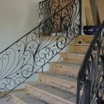 custom iron stair panels
