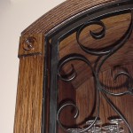 custom wine door with finished wood