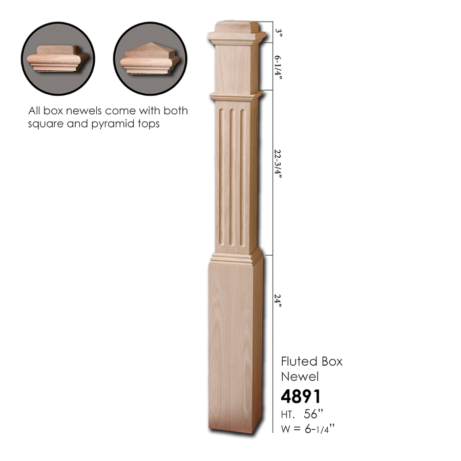 Wood Newel Posts for Stairs Box & Landing Newels
