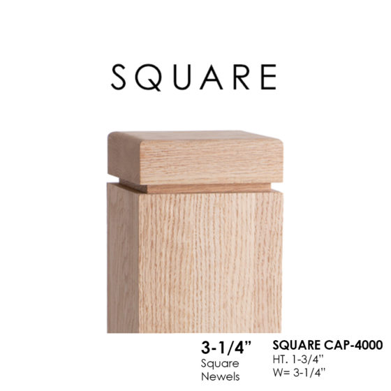 Square CAP4000 for 31/4″ Newels House of Stair and