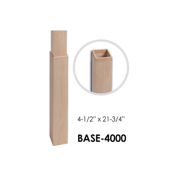 BASE4000 41/2″ x 213/4″ Base Sleeve for 31/4″ Newels House of