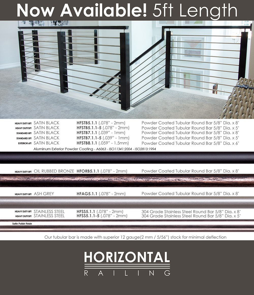 Horizontal-5ft | House of Forgings | Stair and Railing Products