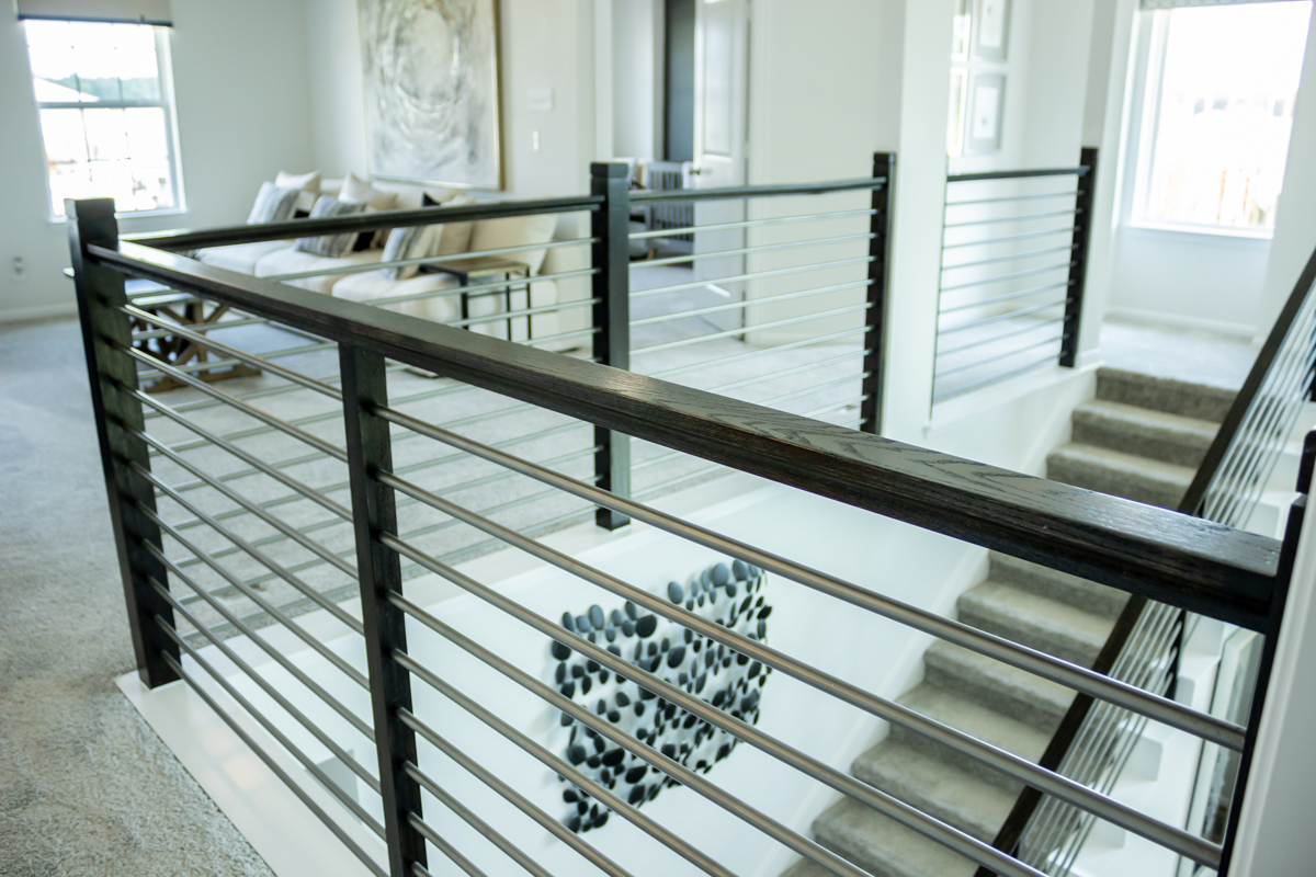 Horizontal Bar, Ash Grey, 4000 post, square cap, 4923 post