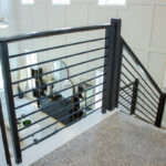 Horizontal Bar, Satin Black, 4000 post, 6084 handrail