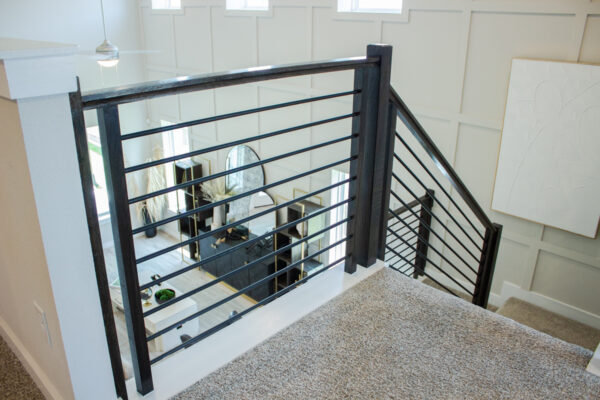 Horizontal Bar, Satin Black, 4000 post, 6084 handrail