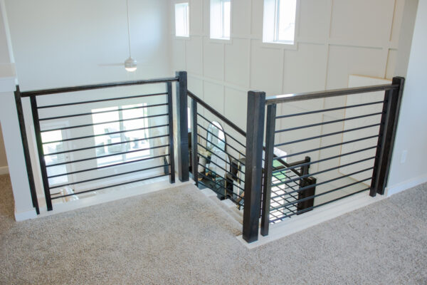 Horizontal Bar, Satin Black, 4000 post, 6084 handrail