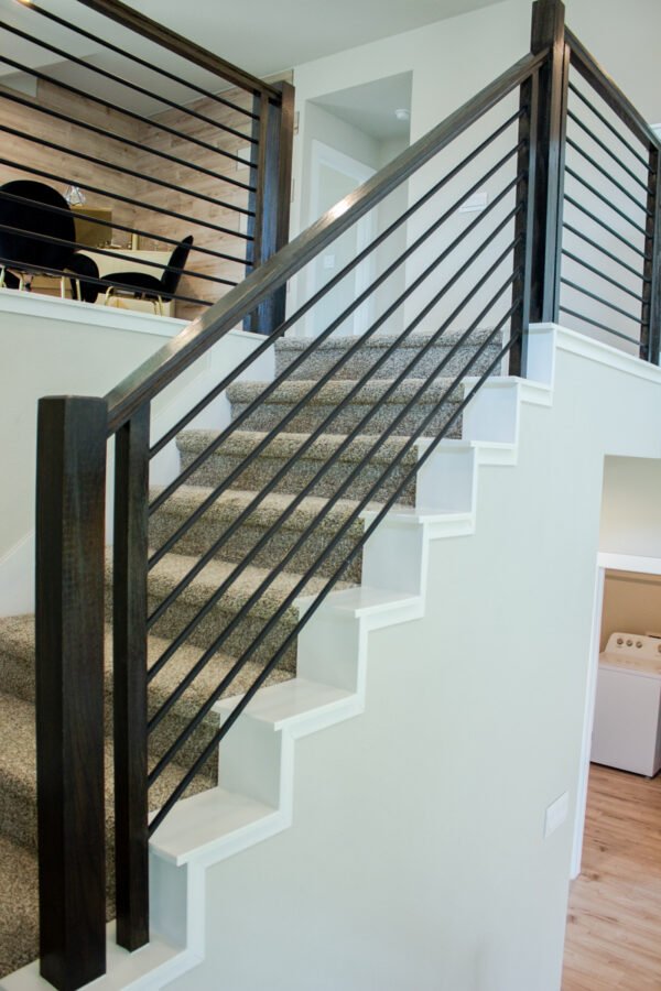 Horizontal Bar, Satin Black, 4000 post, 6084 handrail