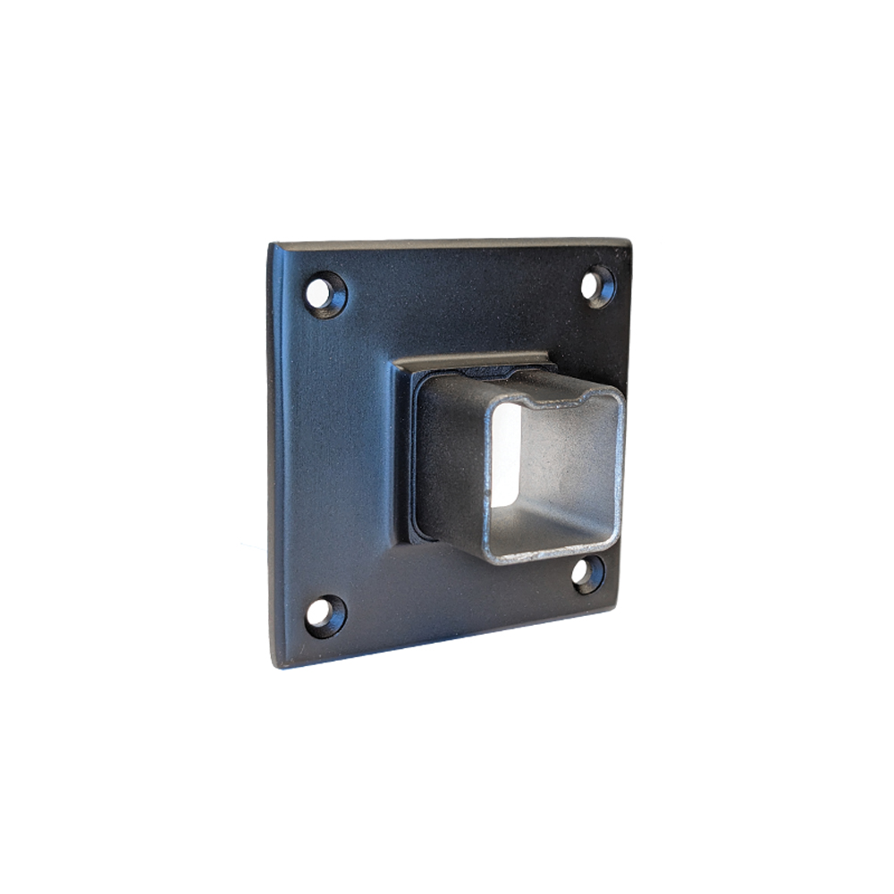 Wall Mount Flange for Square Rail – 40 x 40 x 2 mm – Satin Black ...