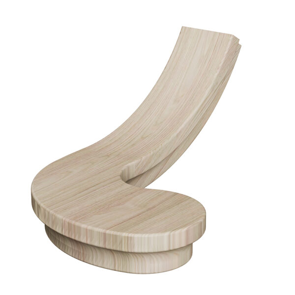 7445 Right Hand Turnout Wood Handrail Fitting