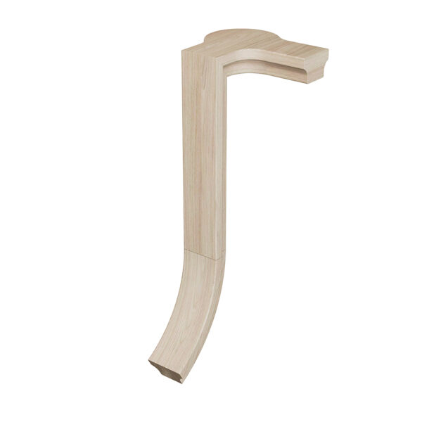 7486 - 2 Rise Left Hand Gooseneck with Cap Wood Handrail Fitting