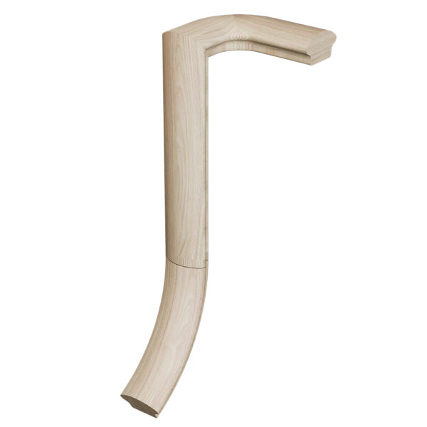 7576 - 2 Rise Right Hand Gooseneck Wood Handrail Fitting