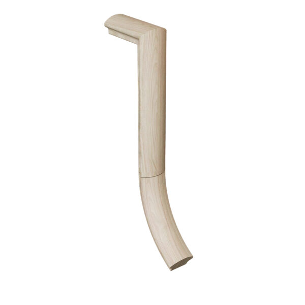 7599 - 2 Rise Straight Gooseneck Wood Handrail Fitting