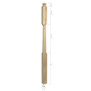 3046 - 3" x 60" Wooden Newel Post - Post to Post - Rohe