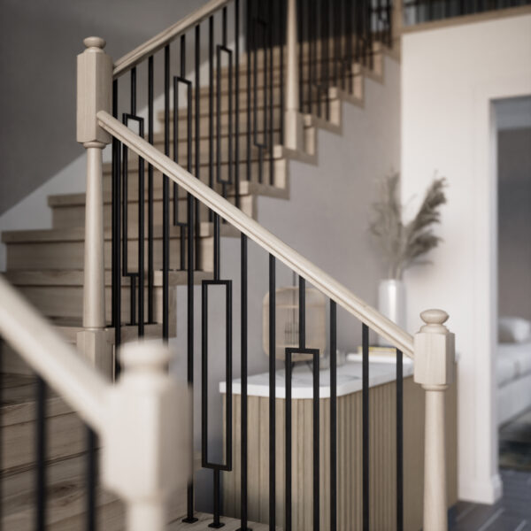 3042 - 3" x 60" Wooden Newel Post - Post to Post - Rohe