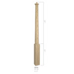 3010 - 3" x 42" Wooden Newel Post - Pin Top - Rohe
