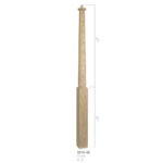 3010-48 - 3" x 48" Wooden Newel Post - Pin Top - Rohe