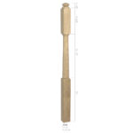 3546 - 3.5" x 60" Wooden Newel Post - Post to Post - Rohe