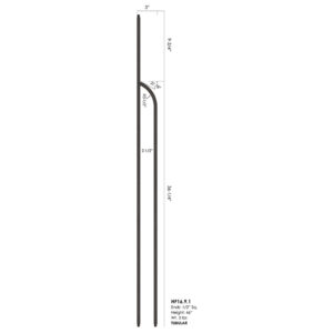 16.9.1 Rounded Double Leg Iron Baluster