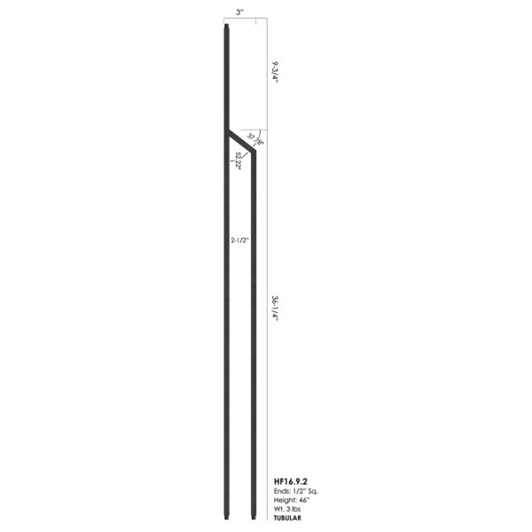 16.9.2 Angle Double Leg Iron Baluster