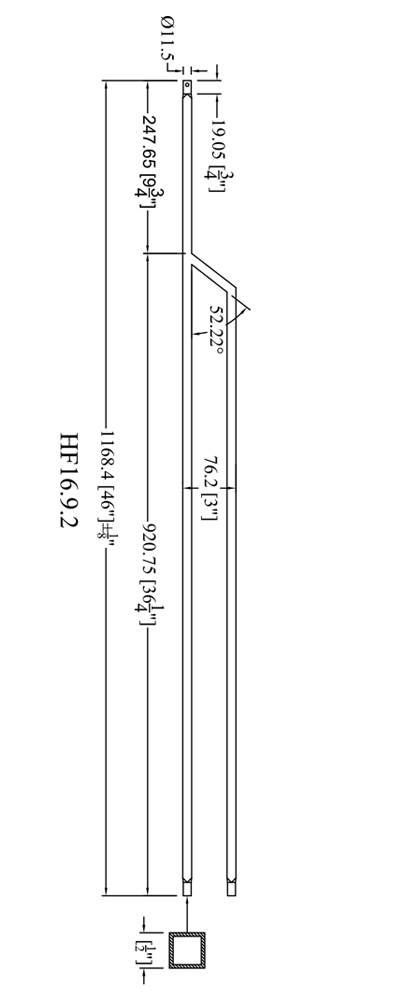 16.9.2 Angle Double Leg Iron Baluster