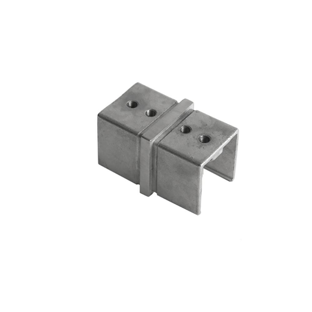Square Glass Cap Rail Inline Splice Coupler | House of Forgings | Stair ...