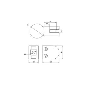 Glass Clamps for Round Posts - Image 3